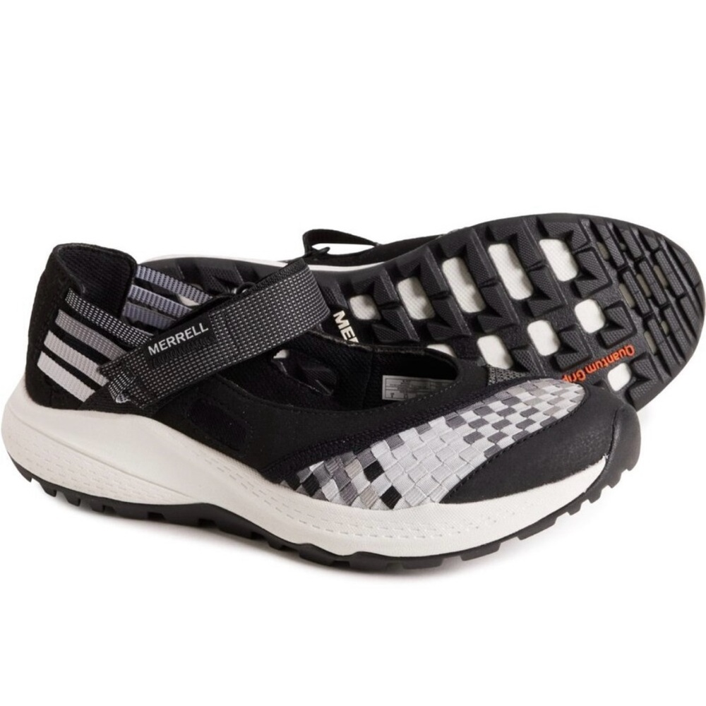 Merrell Women's Black & White Slip-On Mary Jane Sneakers
